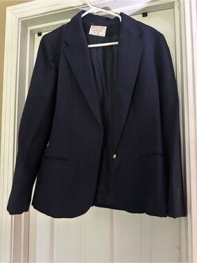Women’s Navy Blazer with Gold Button